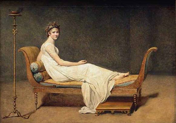 Madame Recamier 1800 Jacques Louis David 1748-1825	 Musee du Louvre Paris   INV. 3708